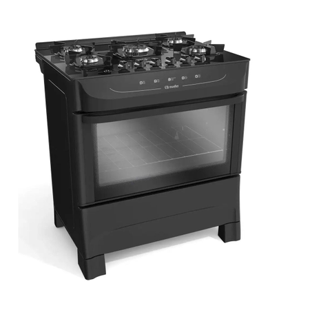 Fogão Mueller 5 Bocas MFV5BB com mesa de vidro